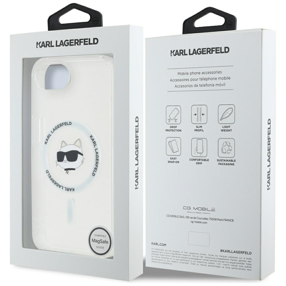 MagSafe-deksel for Apple iPhone 17e / 16e, Karl Lagerfeld, IML Choupette's Head, Hvit