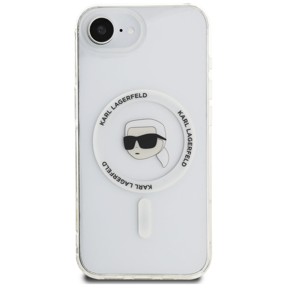 MagSafe-deksel for Apple iPhone 17e / 16e, Karl Lagerfeld, IML Karl's Head, Hvit