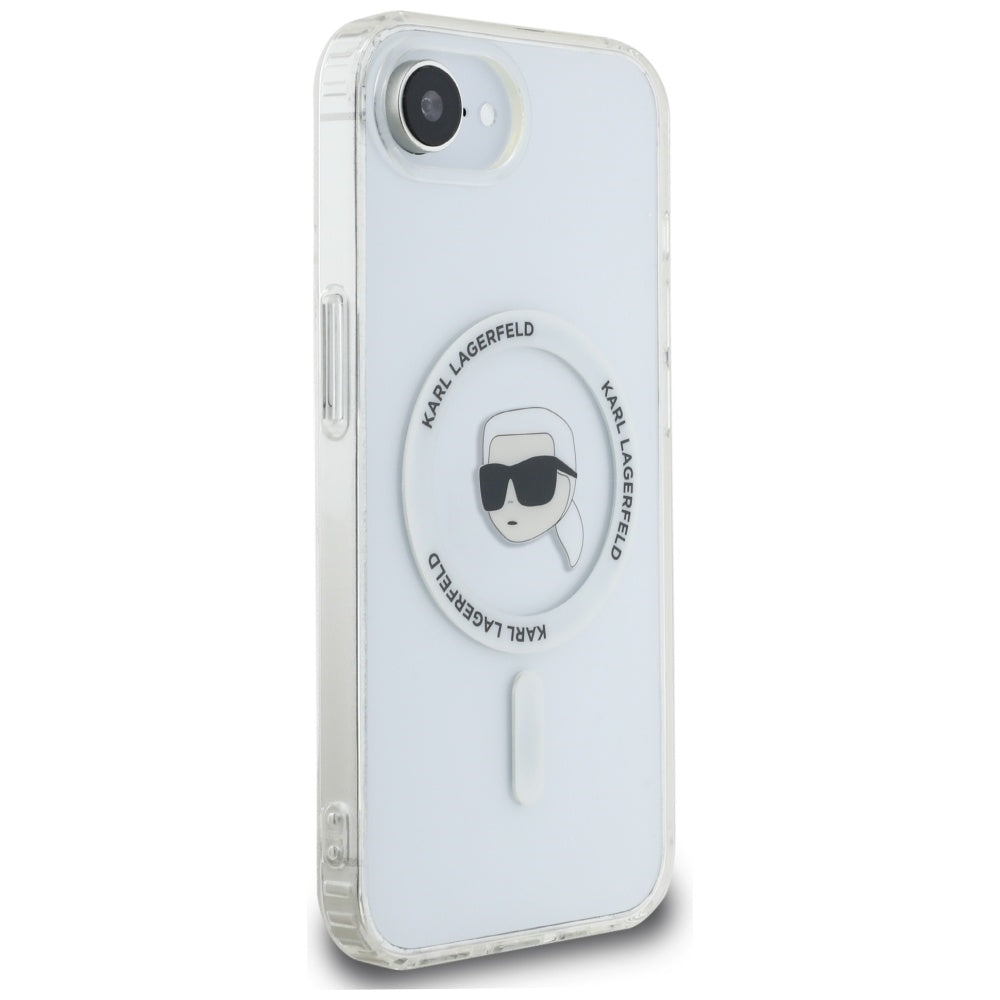 MagSafe-deksel for Apple iPhone 17e / 16e, Karl Lagerfeld, IML Karl's Head, Hvit
