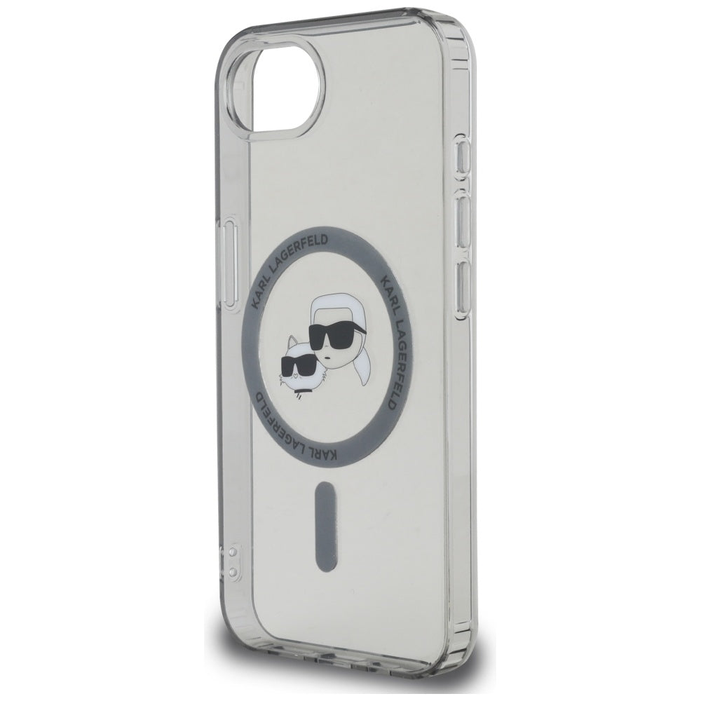 MagSafe-deksel for Apple iPhone 17e / 16e, Karl Lagerfeld, IML Metal Karl & Choupette's Heads, Svart