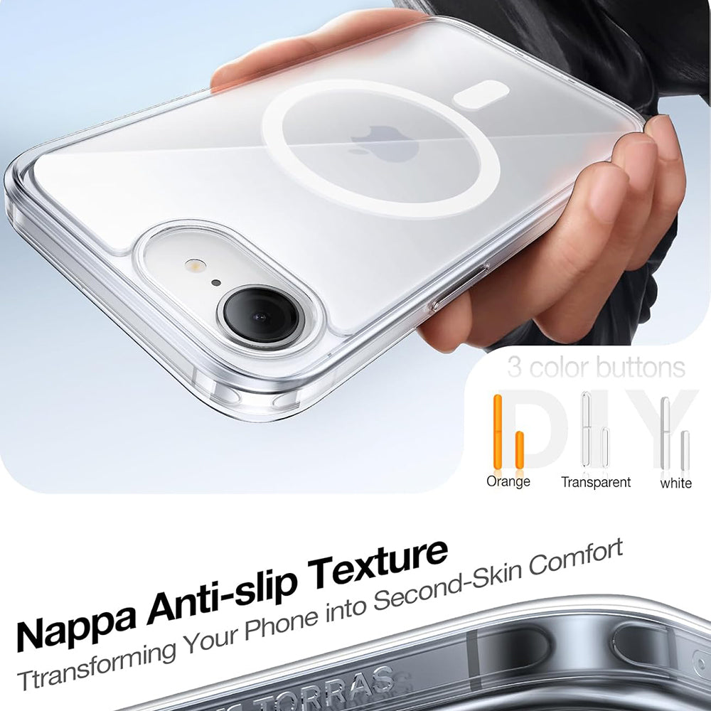 MagSafe deksel for Apple iPhone 17e / 16e, Torras, Guardian, Gjennomsiktig