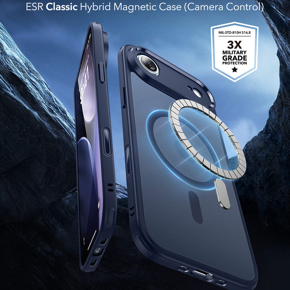 MagSafe-deksel for Apple iPhone 17 Air, ESR, Classic Hybrid, Satinblå