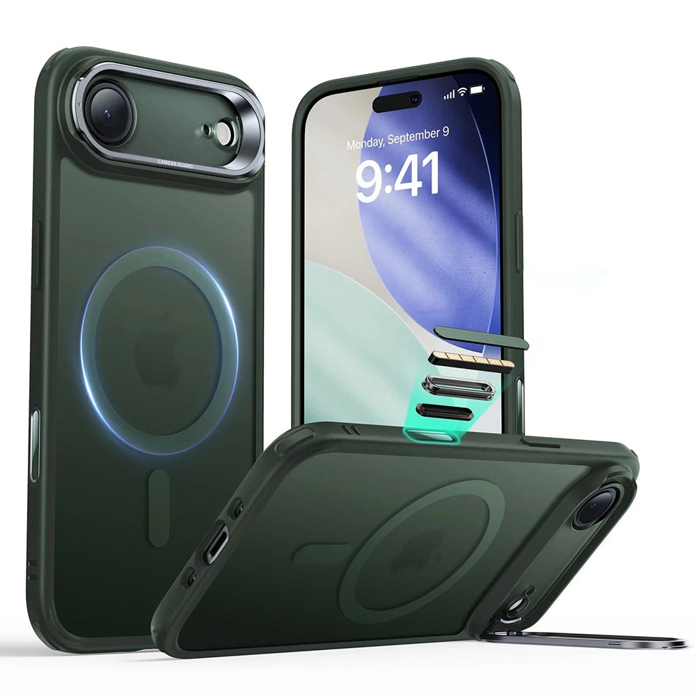 MagSafe-deksel for Apple iPhone 17 Air, ESR, Classic Hybrid Kickstand, Satengrønn