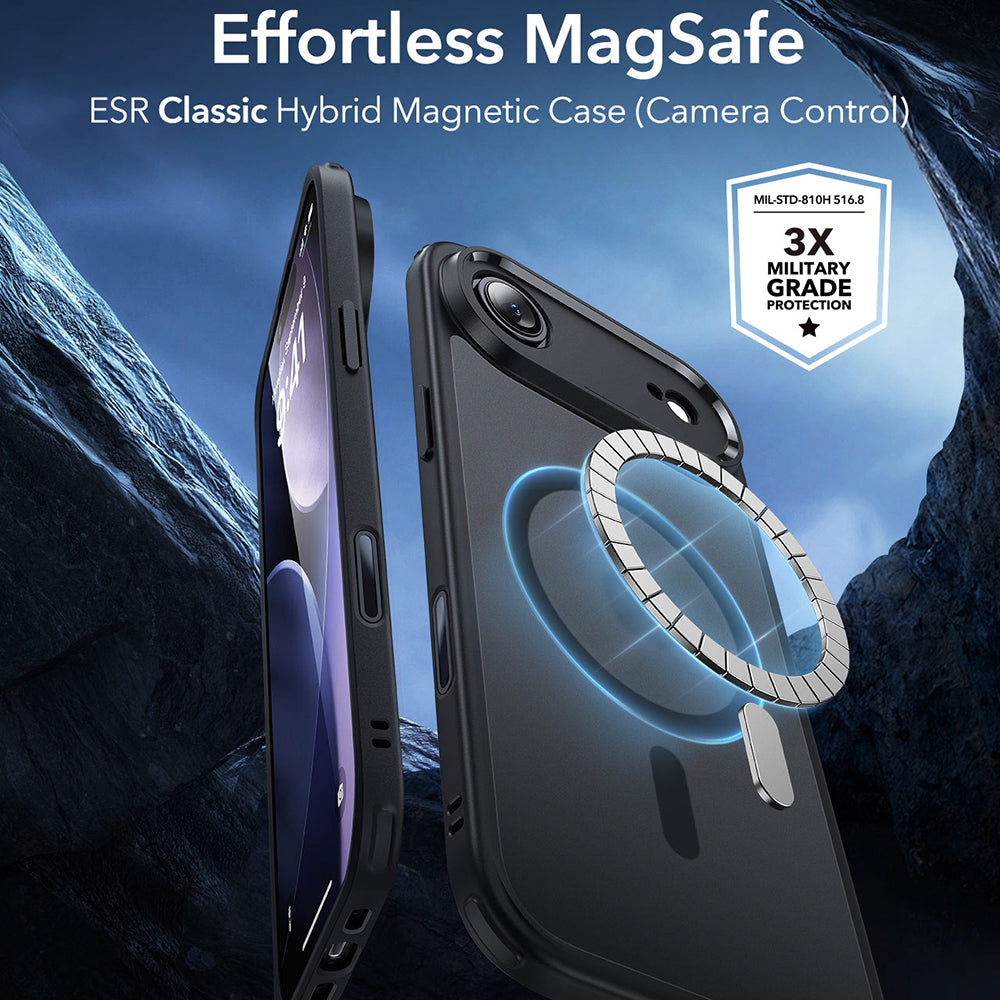 MagSafe-deksel for Apple iPhone 17 Air, ESR, Classic Hybrid, Satin Sort