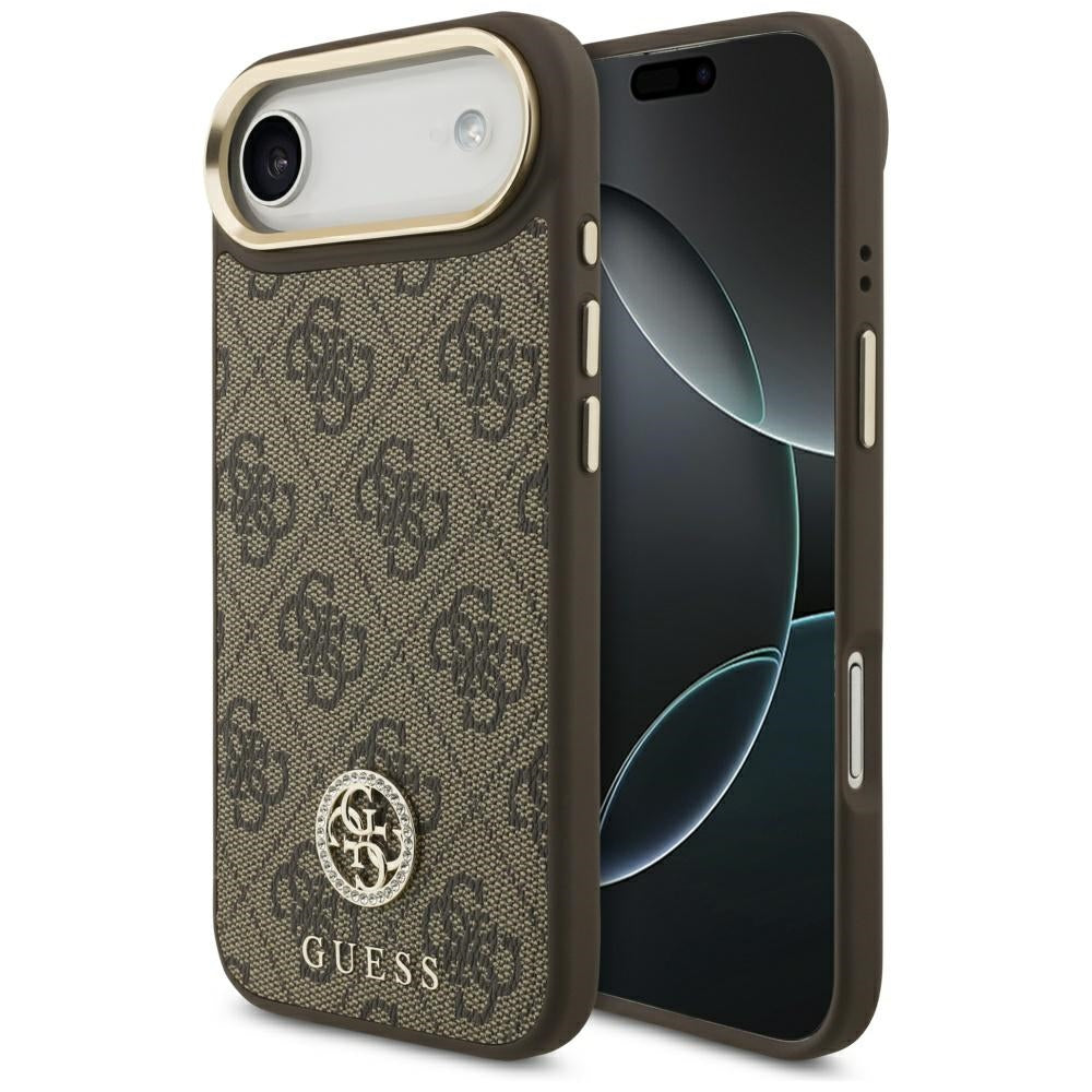 MagSafe-deksel for Apple iPhone 17 Air, Guess, 4G Strass Logo, Brun
