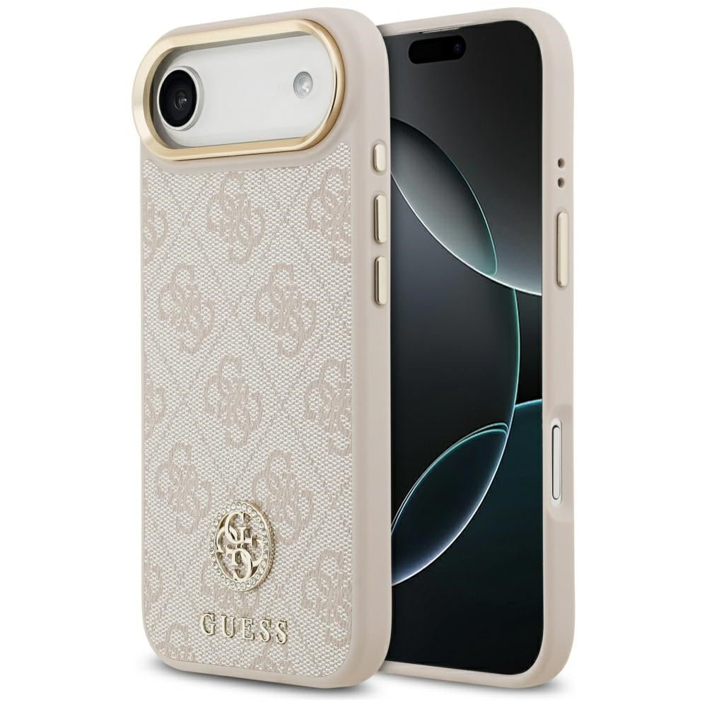 MagSafe-deksel for Apple iPhone 17 Air, Guess, 4G Strass Logo, Rosa
