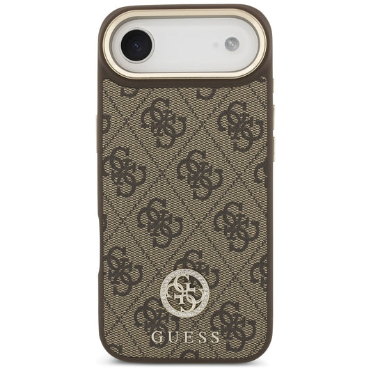 MagSafe-deksel for Apple iPhone 17 Air, Guess, 4G Strass Logo with Big Strap, Brun