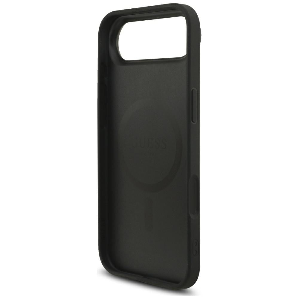 MagSafe-deksel for Apple iPhone 17 Air, Guess, 4G Triangle Logo med snorrem, Svart