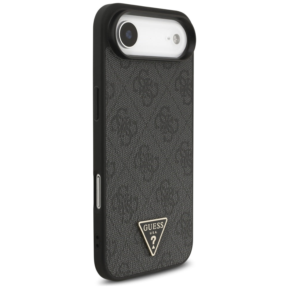 MagSafe-deksel for Apple iPhone 17 Air, Guess, 4G Triangle Logo med snorrem, Svart