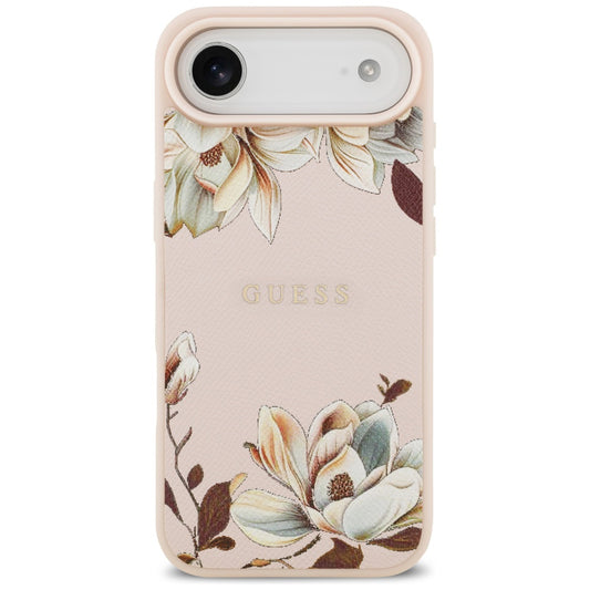 MagSafe-deksel for Apple iPhone 17 Air, Guess, Grained Flowers, Rosa