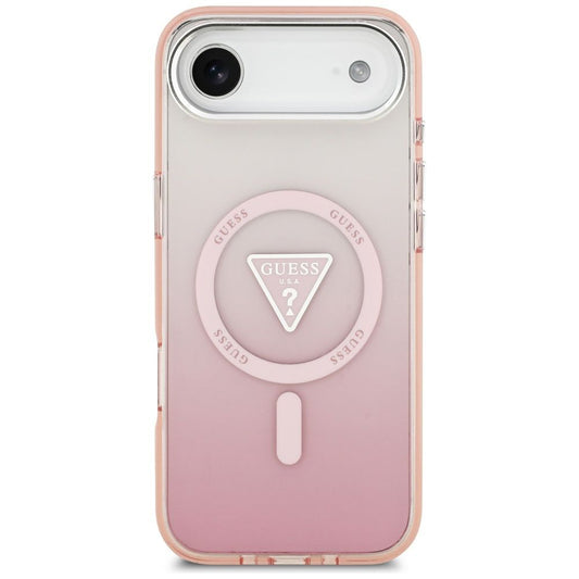 MagSafe-deksel for Apple iPhone 17 Air, Guess, IML Gradient Triangle Logo, Rosa