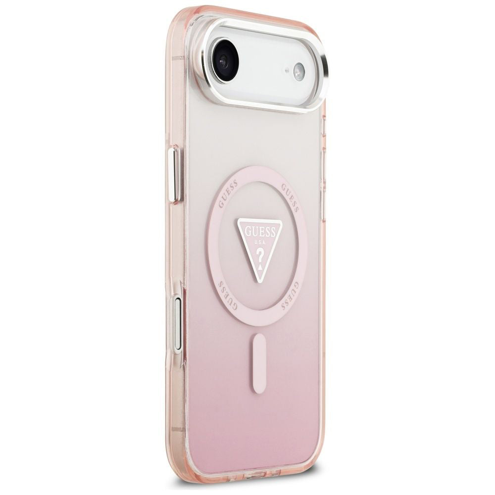 MagSafe-deksel for Apple iPhone 17 Air, Guess, IML Gradient Triangle Logo, Rosa