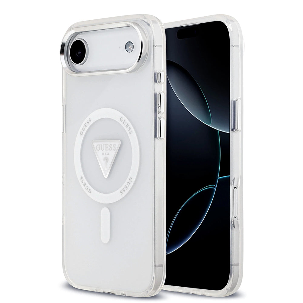 MagSafe-deksel for Apple iPhone 17 Air, Guess, IML Gradient Triangle Logo, Gjennomsiktig
