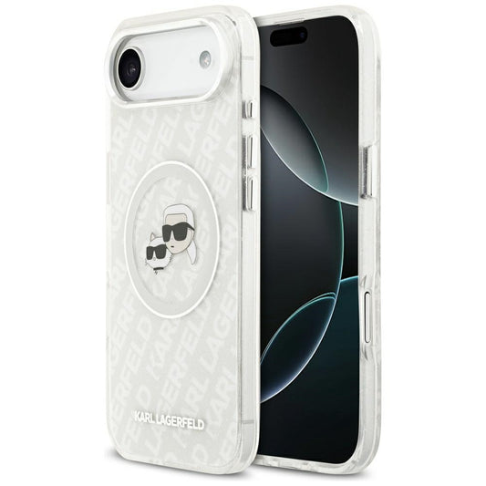 MagSafe-deksel for Apple iPhone 17 Air, Karl Lagerfeld, IML Glitter Karl & Choupette`s Heads, Grå