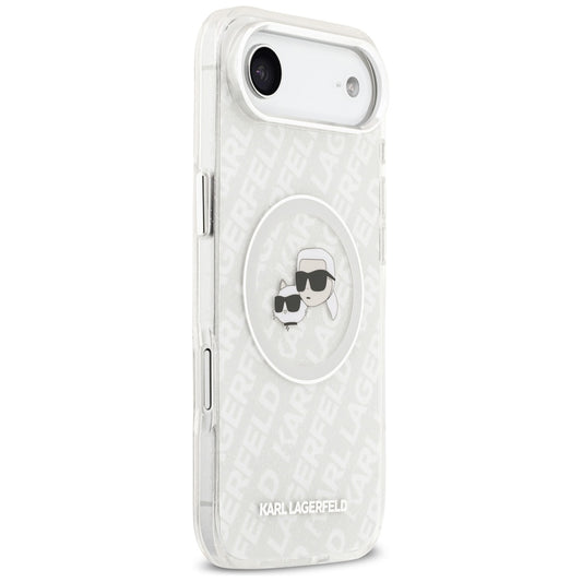 MagSafe-deksel for Apple iPhone 17 Air, Karl Lagerfeld, IML Glitter Karl & Choupette`s Heads, Grå