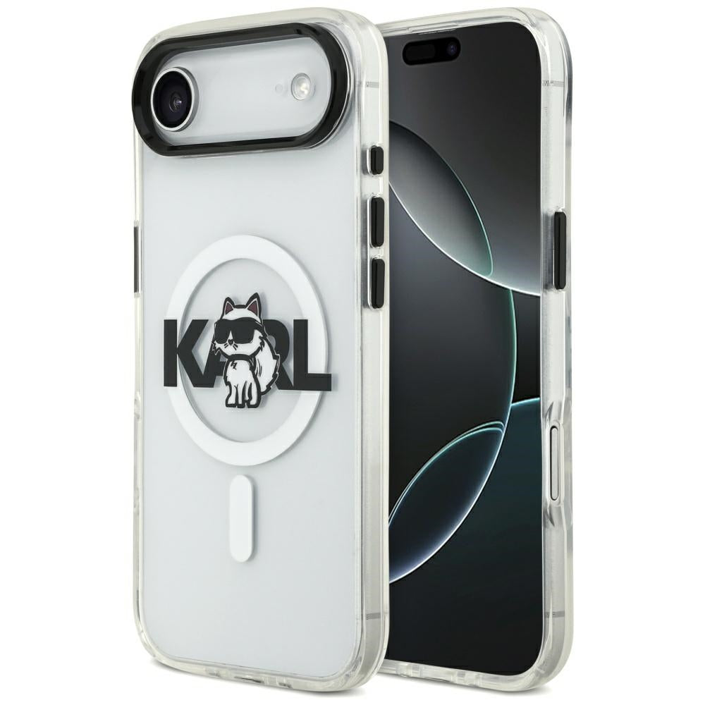 MagSafe-deksel for Apple iPhone 17 Air, Karl Lagerfeld, IML Sketch Logo Choupette, Gjennomsiktig
