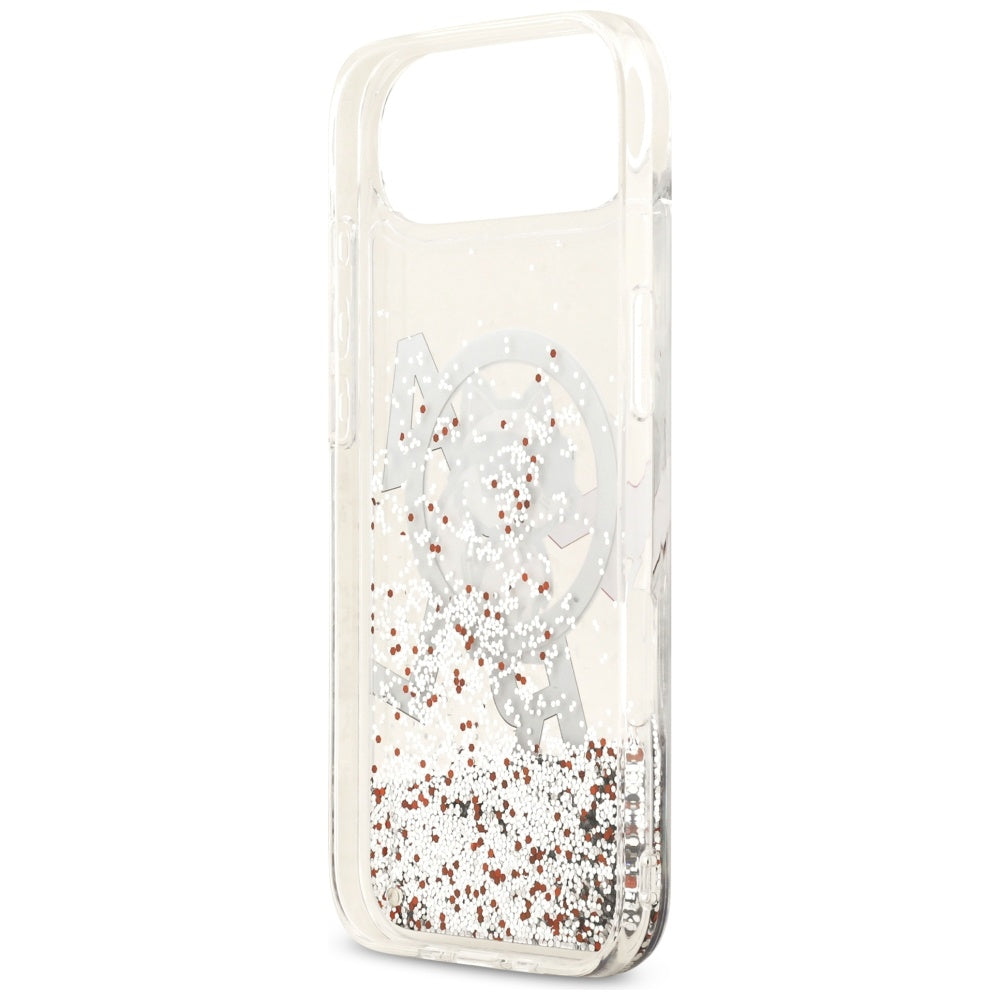 MagSafe-deksel for Apple iPhone 17 Air, Karl Lagerfeld, Liquid Glitter Choupette Logo, Gjennomsiktig