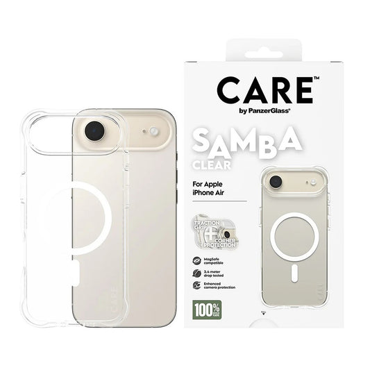 MagSafe-deksel for Apple iPhone 17 Air, PanzerGlass, Motebevisst, Transparent Hvit