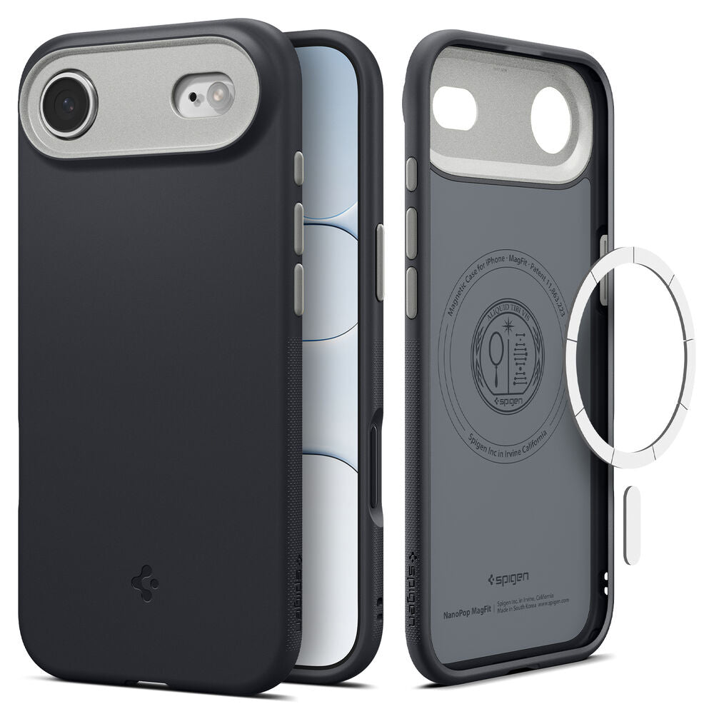 MagSafe deksel for Apple iPhone 17 Air, Spigen, Caseology Nano Pop, Svart ACS10301