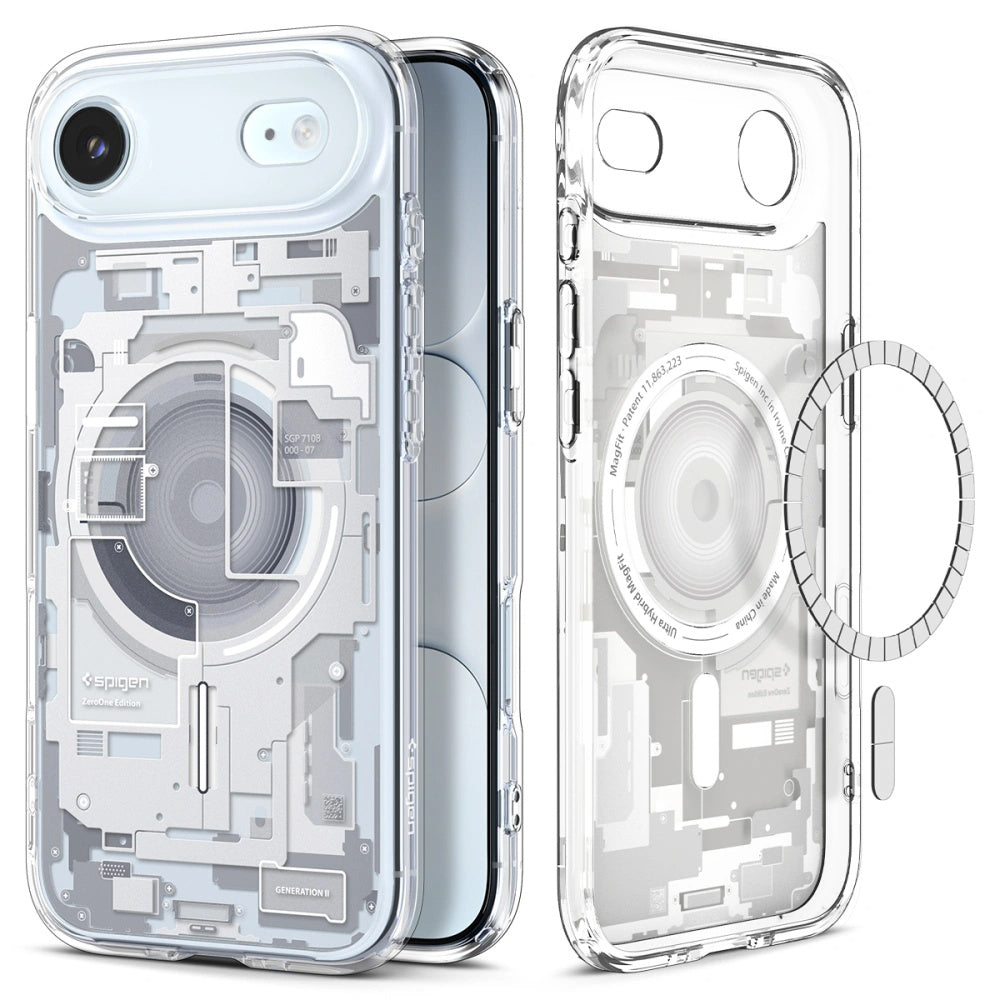 MagSafe-deksel for Apple iPhone 17 Air, Spigen, Ultra Hybrid Zero One, Hvit ACS10318