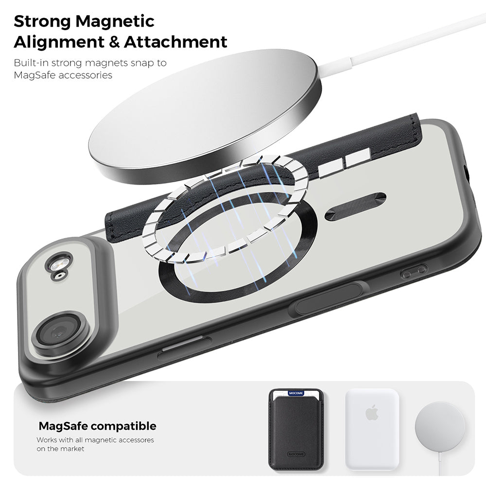 MagSafe-deksel for Apple iPhone 17 Air, Techsuit, SmartMag Book, Rosa
