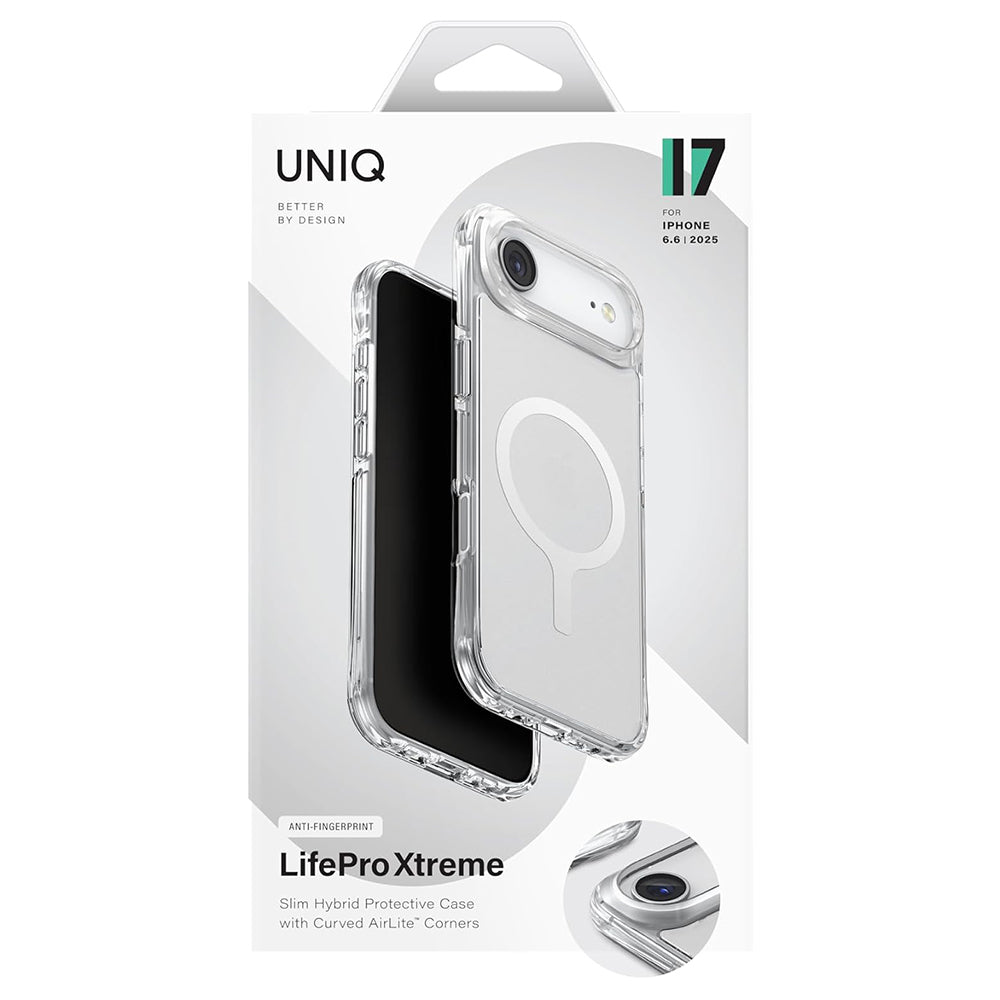 MagSafe-deksel for Apple iPhone 17 Air, UNIQ, LifePro Xtreme MagClick, Gjennomsiktig