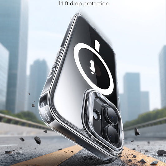 MagSafe-deksel for Apple iPhone 17, ESR, Classic Hybrid Kickstand, Gjennomsiktig