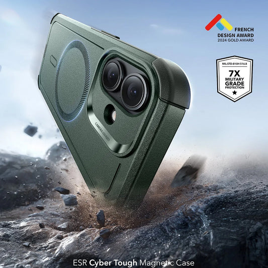 MagSafe-deksel for Apple iPhone 17, ESR, Cyber, Grønn