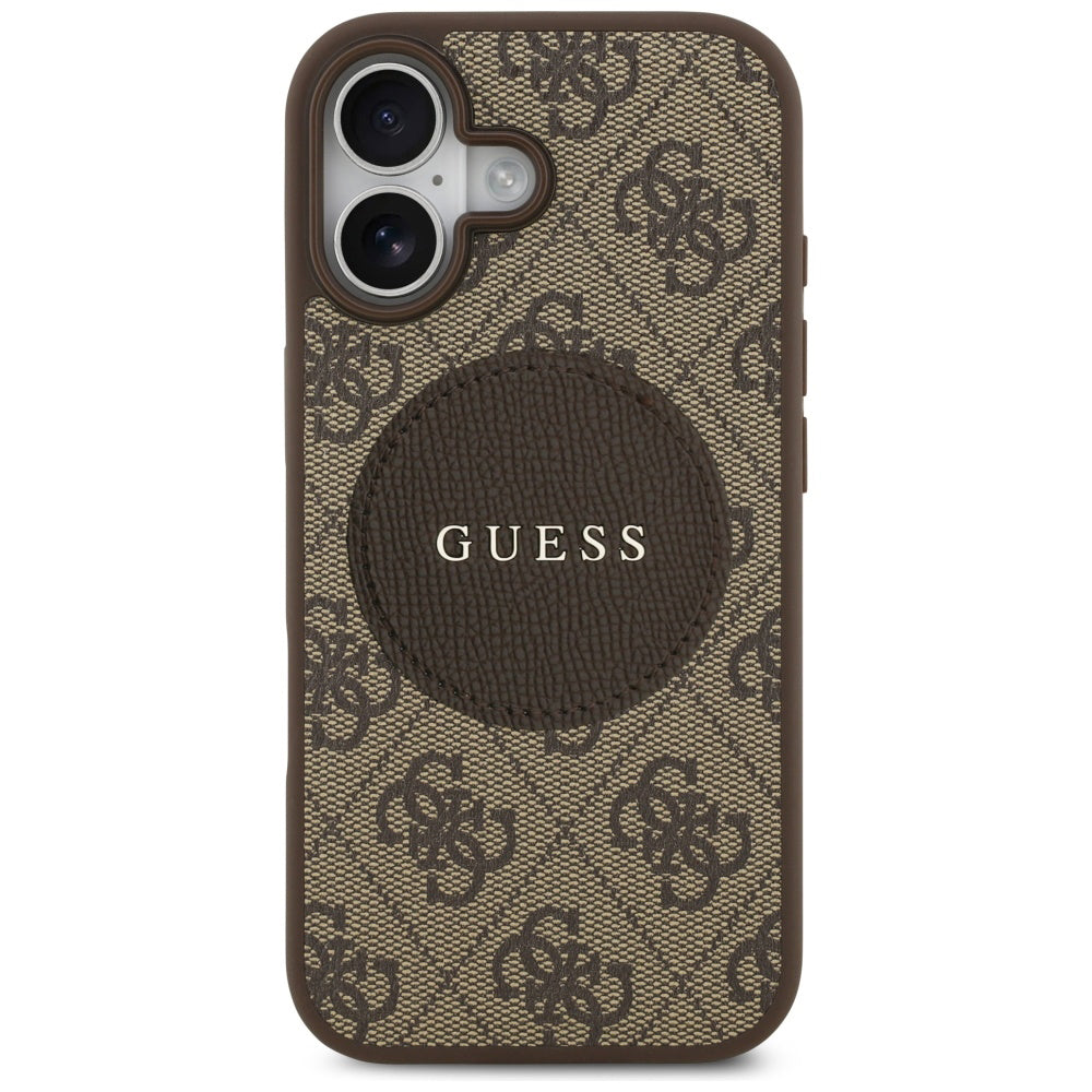 MagSafe-deksel for Apple iPhone 17, Guess, 4G Circle Classic Logo, Brun