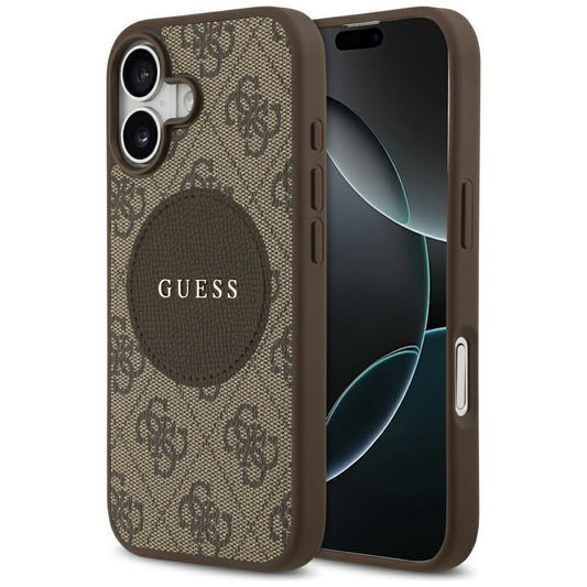 MagSafe-deksel for Apple iPhone 17, Guess, 4G Circle Classic Logo, Brun