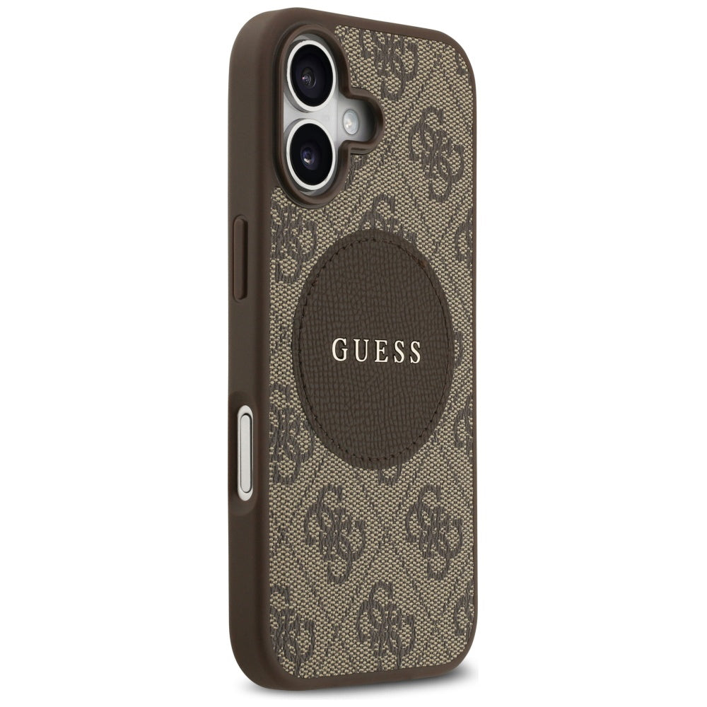 MagSafe-deksel for Apple iPhone 17, Guess, 4G Circle Classic Logo, Brun