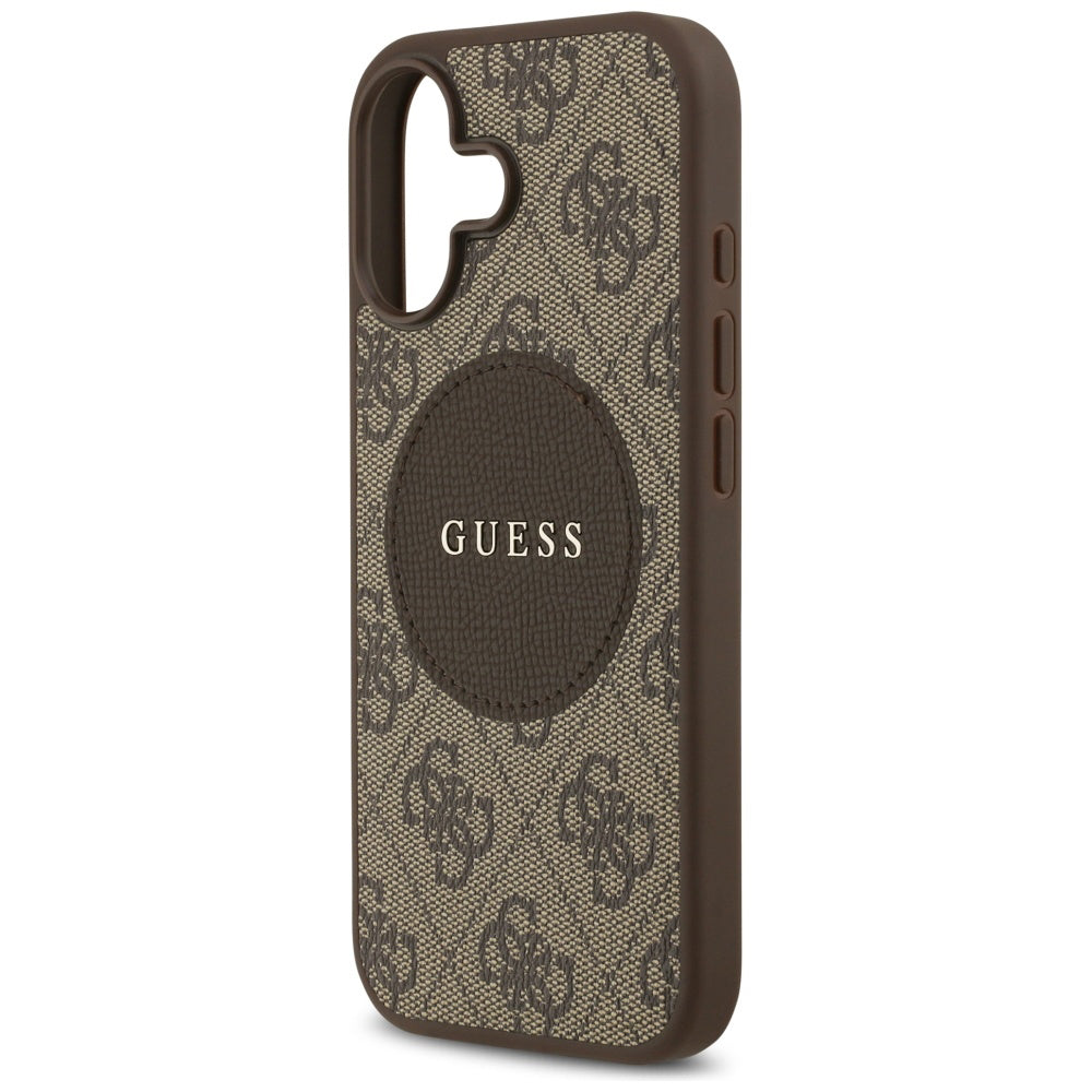 MagSafe-deksel for Apple iPhone 17, Guess, 4G Circle Classic Logo, Brun