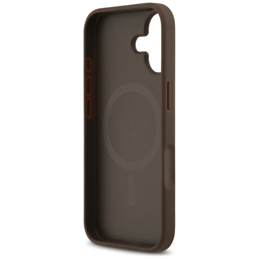 MagSafe-deksel for Apple iPhone 17, Guess, 4G Circle Classic Logo, Brun