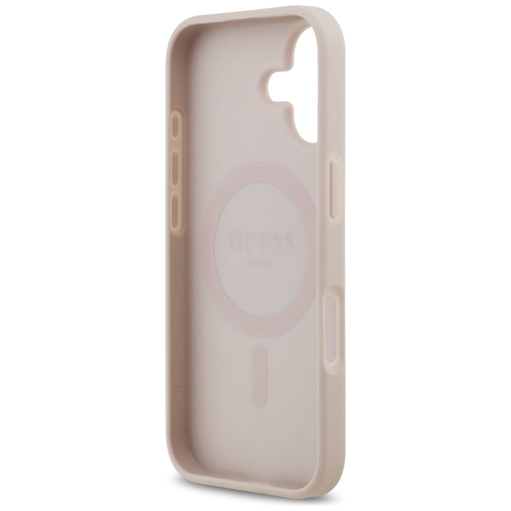 MagSafe deksel for Apple iPhone 17, Guess, 4G Circle Classic Logo, Rosa