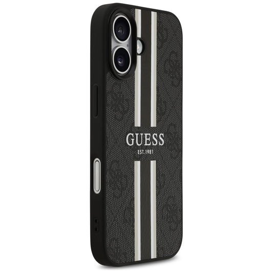 MagSafe-deksel for Apple iPhone 17, Guess, 4G Printed Stripes, Svart