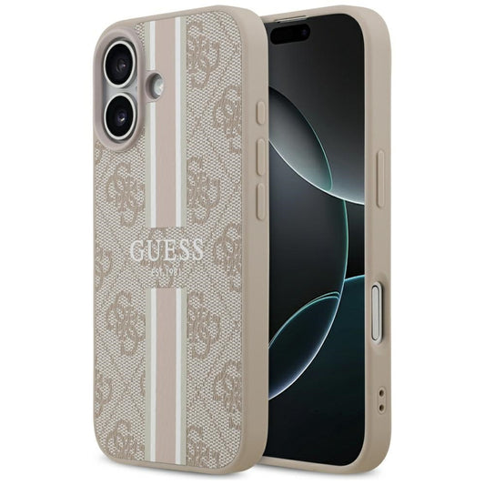 MagSafe-deksel for Apple iPhone 17, Guess, 4G Printed Stripes, Rosa