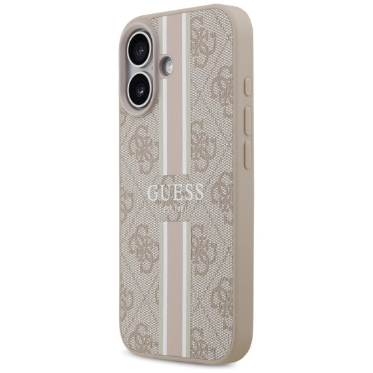 MagSafe-deksel for Apple iPhone 17, Guess, 4G Printed Stripes, Rosa