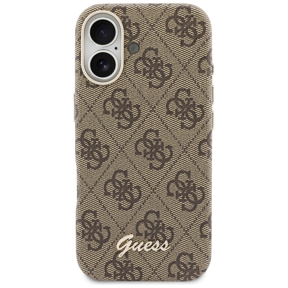 MagSafe-deksel for Apple iPhone 17, Guess, 4G Script Logo, Brun