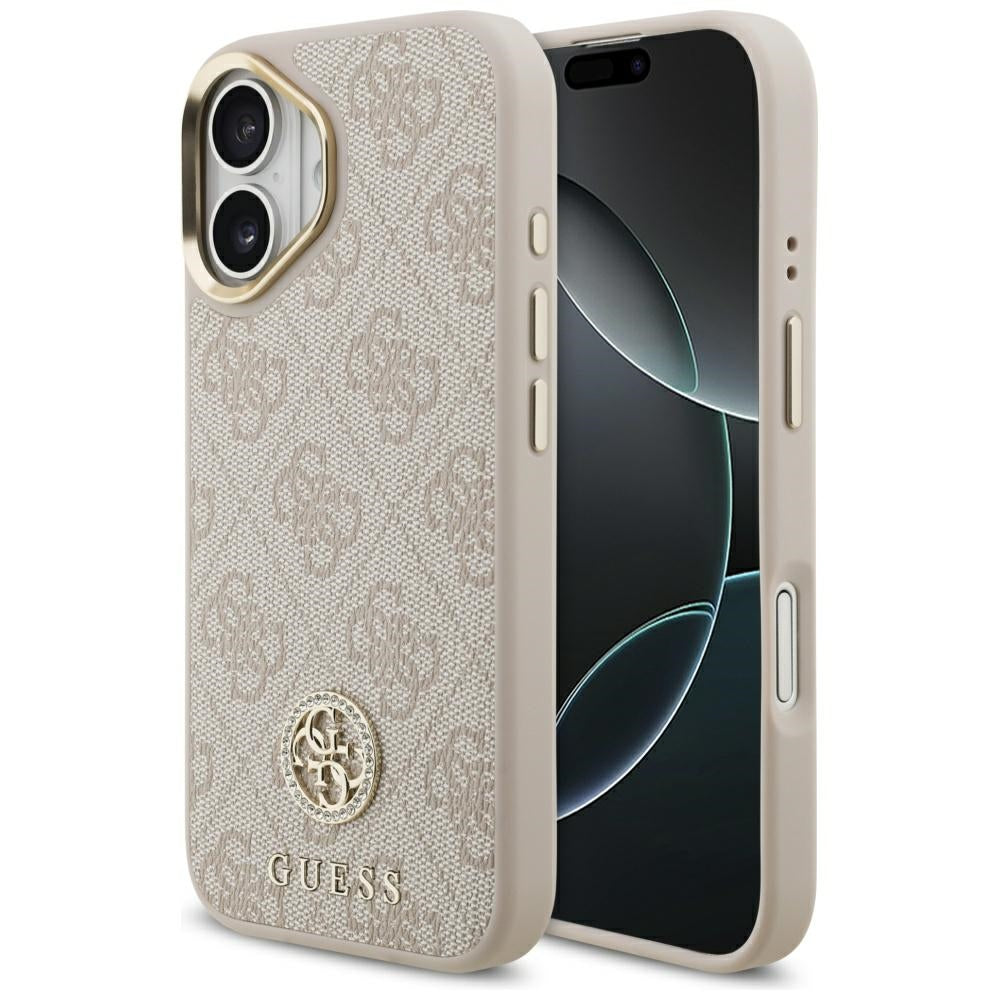 MagSafe-deksel for Apple iPhone 17, Guess, 4G Strass Logo, Rosa