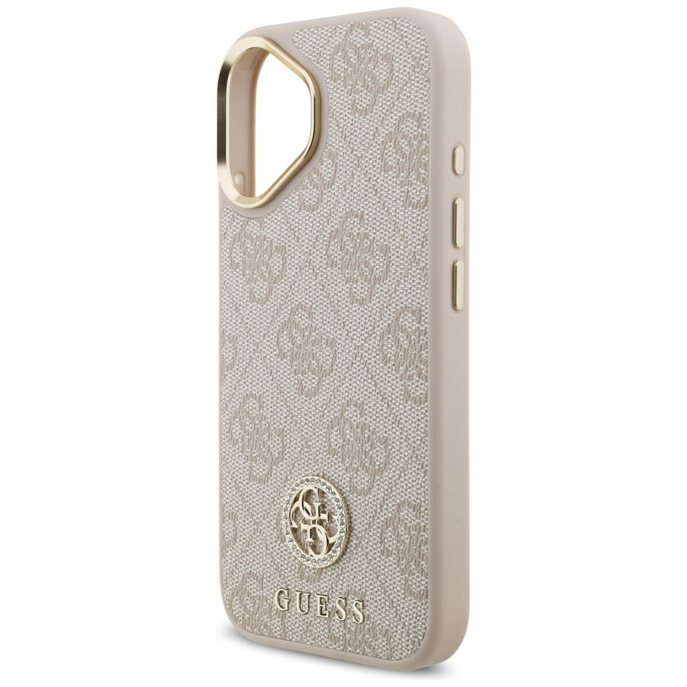 MagSafe-deksel for Apple iPhone 17, Guess, 4G Strass Logo, Rosa