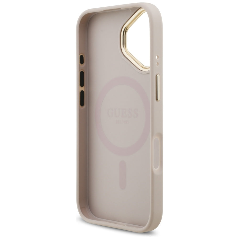 MagSafe-deksel for Apple iPhone 17, Guess, 4G Strass Logo, Rosa