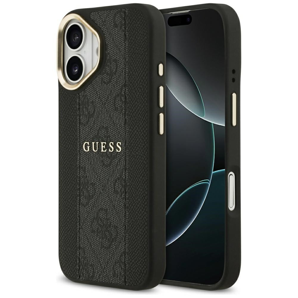 MagSafe-deksel for Apple iPhone 17, Guess, 4G Stripe, Svart