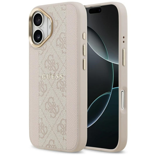 MagSafe-deksel for Apple iPhone 17, Guess, 4G Stripe, Rosa