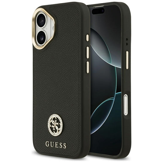 MagSafe-deksel for Apple iPhone 17, Guess, Grained Strass Logo, Svart