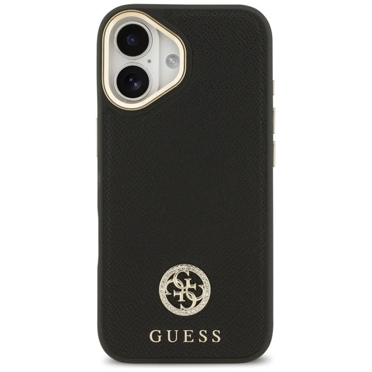 MagSafe-deksel for Apple iPhone 17, Guess, Grained Strass Logo, Svart