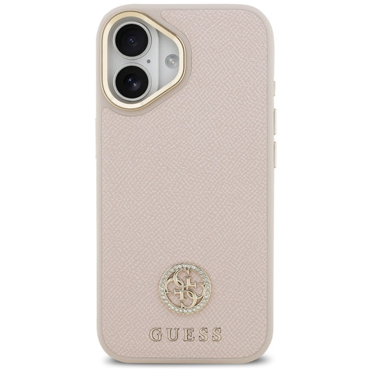 MagSafe-deksel for Apple iPhone 17, Guess, Grained Strass Logo, Rosa