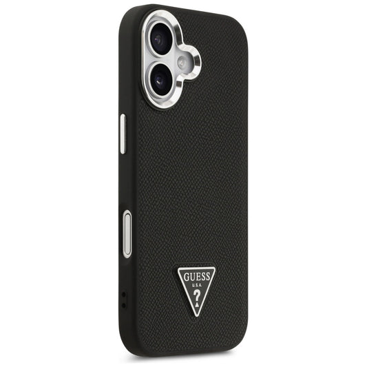 MagSafe-deksel for Apple iPhone 17, Guess, Grained Triangle Logo, Svart