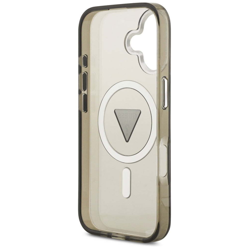 MagSafe-deksel for Apple iPhone 17, Guess, IML Gradient Triangle Logo, Sølvgrønn