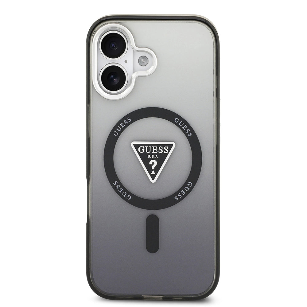 MagSafe-deksel for Apple iPhone 17, Guess, IML Gradient Triangle Logo, Svart