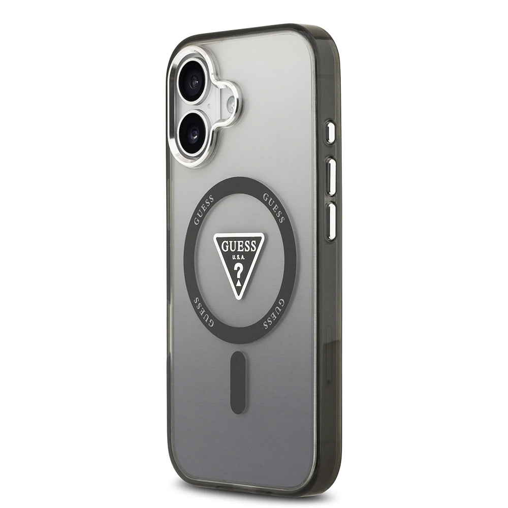 MagSafe-deksel for Apple iPhone 17, Guess, IML Gradient Triangle Logo, Svart